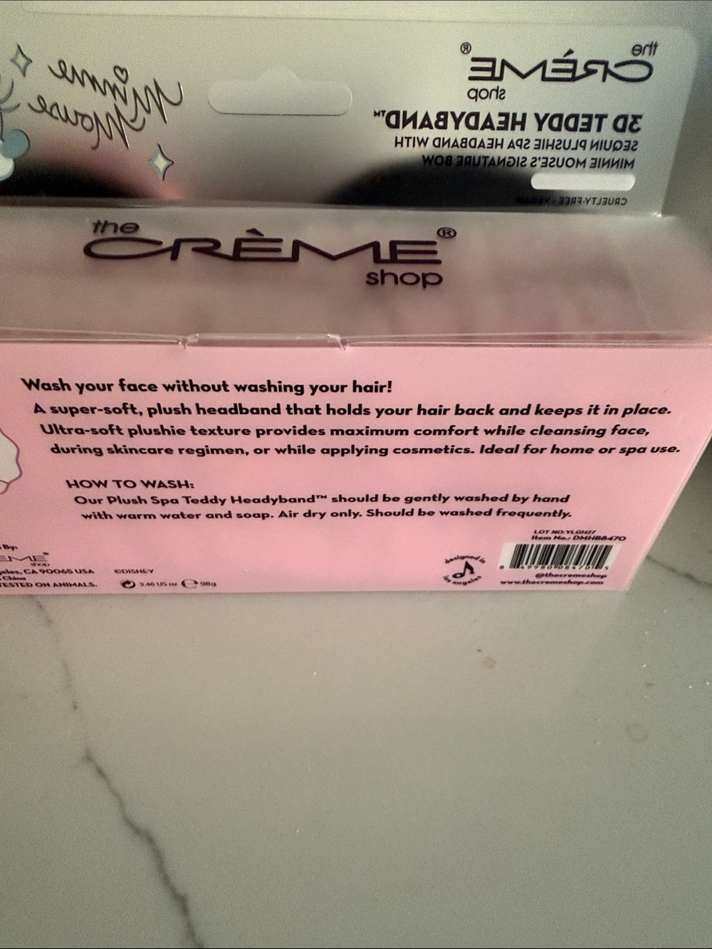 The Crème Shop x Minnie Mouse Pink Sequin Teddy Headband - Picture 3 of 3